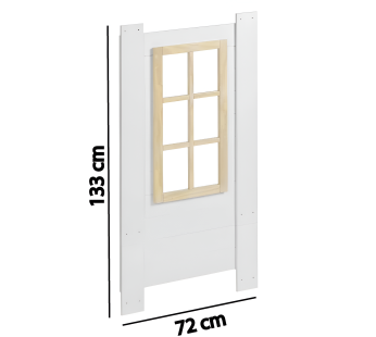Janela Em Madeira Com Moldura Em Mdf Cor:Branco/Freijo