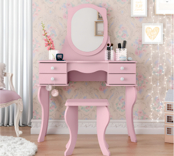 Penteadeira Princesa Infantil Com Banqueta