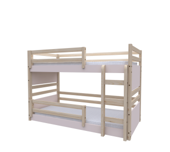 Beliche Solteiro Multifuncional Rubi Montessoriano Cor: Natural/Rosa