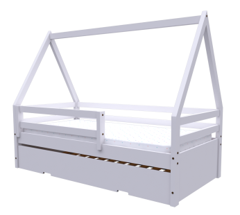 Bicama Solteiro Multifuncional Rubi Cabana Cor: Branco/Branco