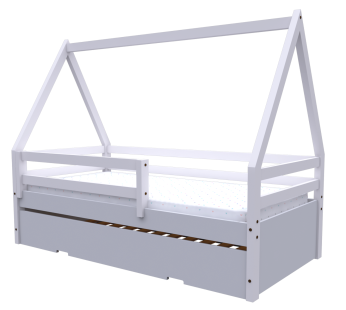 Bicama Solteiro Multifuncional Rubi Cabana Cor: Branco/Cinza