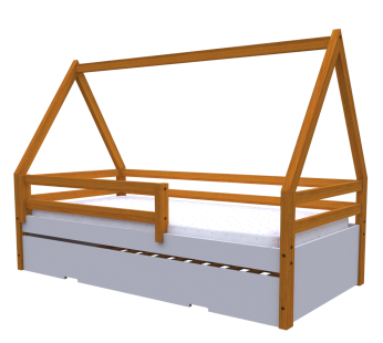 Bicama Solteiro Multifuncional Rubi Cabana Cor: Freijo/Cinza