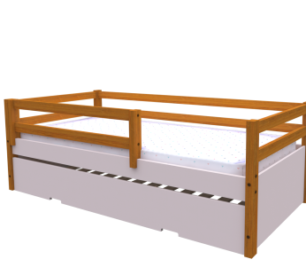 Bicama Solteiro Multifuncional Rubi Cor: Freijo/Rosa