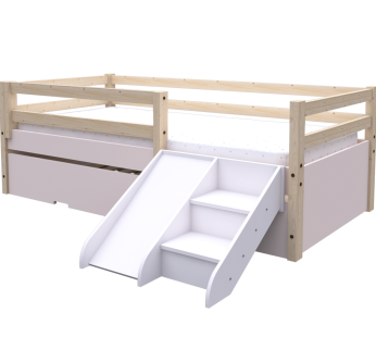 Bicama Solteiro Multifuncional Rubi Cor: Natural/Rosa