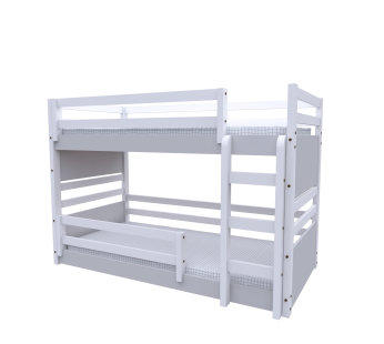 Beliche Solteiro Multifuncional Rubi Montessoriano cor: Branco/Cinza