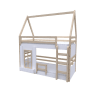Beliche Solteiro Multifuncional Rubi Cabana Montessoriano Cor:Natural/Branco