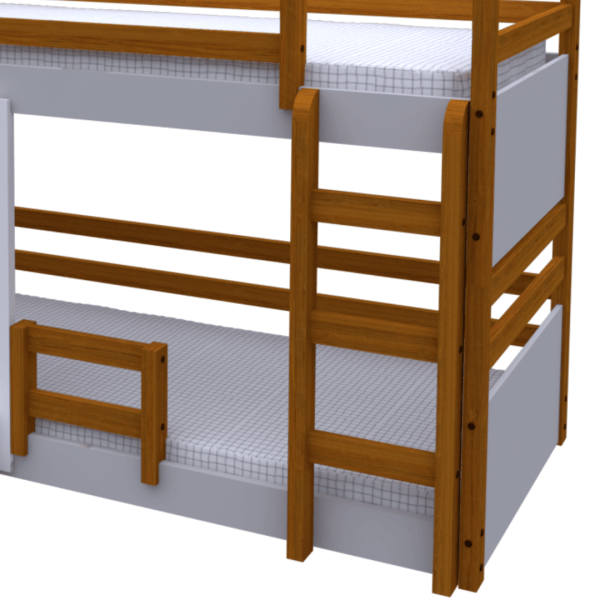 Beliche Solteiro Multifuncional Rubi Cabana Montessoriano Cor: Freijo/Cinza - Imagem 3