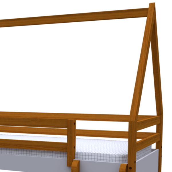 Beliche Solteiro Multifuncional Rubi Cabana Montessoriano Cor: Freijo/Cinza - Imagem 2