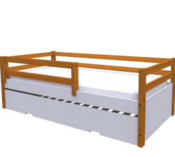 Mini Cama Montessorina Multifuncional Rubi Cor: Freijo/Branco