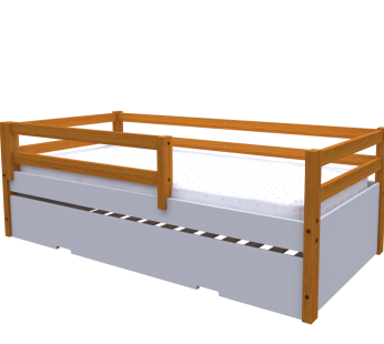 Mini Bicama Multifuncional Rubi Cor: Freijo/Cinza