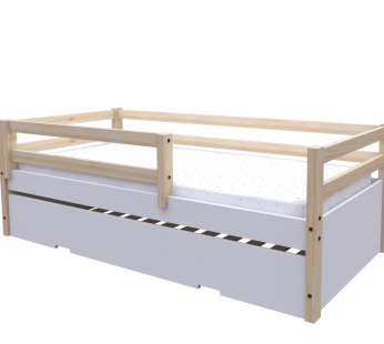 Mini Bicama Multifuncional Rubi Cor: Natural/Branco