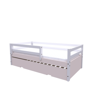 Mini Bicama Multifuncional Rubi Cor: Branco/Rosa